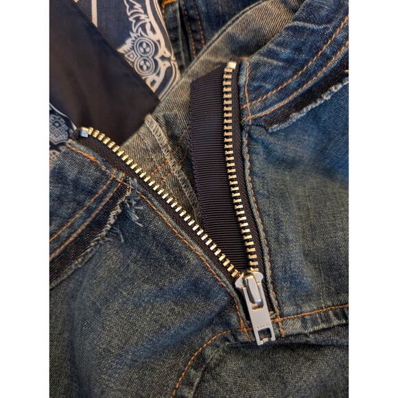 Sacai Bandana Print Scarf‎ Accent Denim Tunic Dress JP2 - Picture 5 of 16